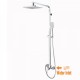 8 inch Square Chrome Twin Shower Set Bottom Water Inlet 